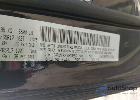 2020 Jeep Cherokee Latitude Plus 4X4 из США, поврежденный, VIN 1C4PJMLB2LD533996